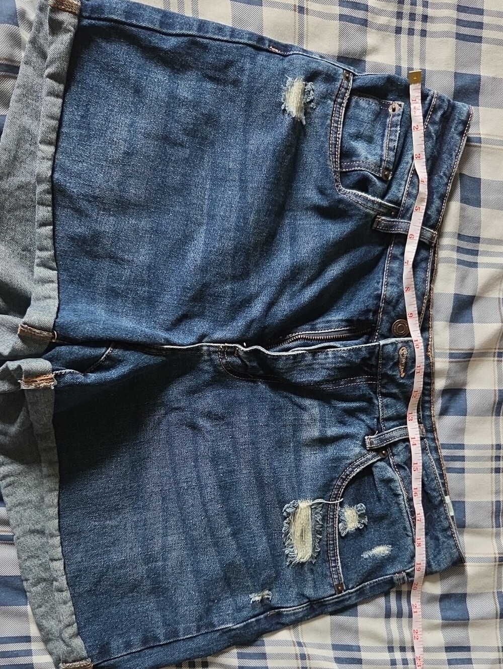 Aeropostale Distressed Denim Blue Women’s Shorts Size 14